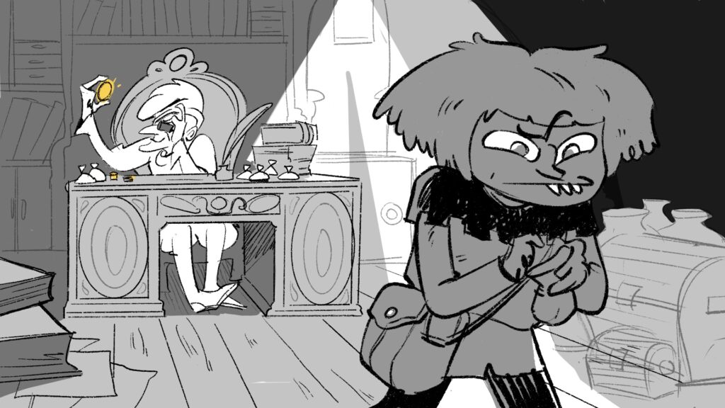 However, he receives a small amount of coints for this little golden egg. Is not enough for him.